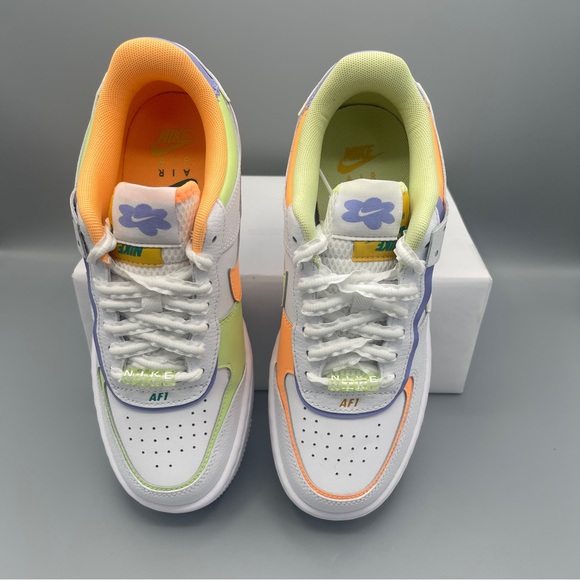 Nike AIR FORCE 1 SHADOW CASUAL SHOES MULTI-COLOR/ WHITE/WOMEN - Picture 11 of 16